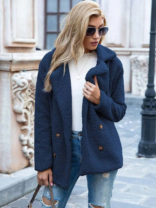 Naisten Faux Fur Takki Tyylikäs ja Lämmin 11