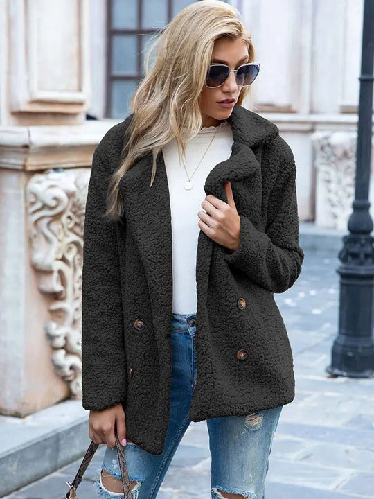 Naisten Faux Fur Takki Tyylikäs ja Lämmin 12