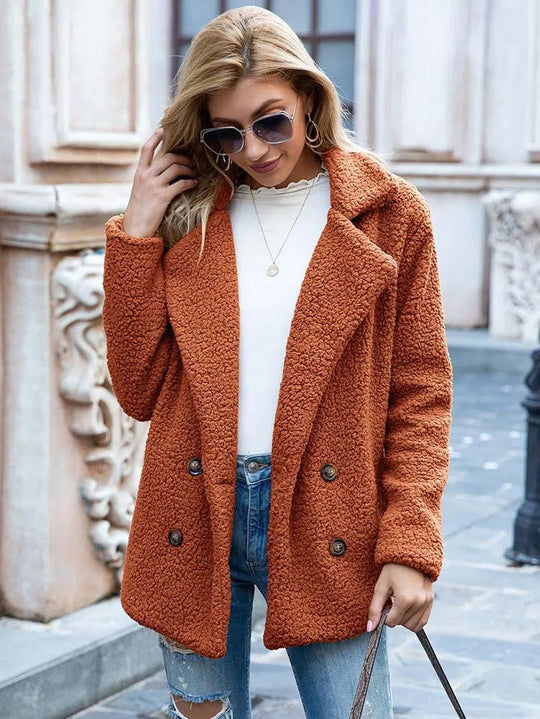 Naisten Faux Fur Takki Tyylikäs ja Lämmin 4
