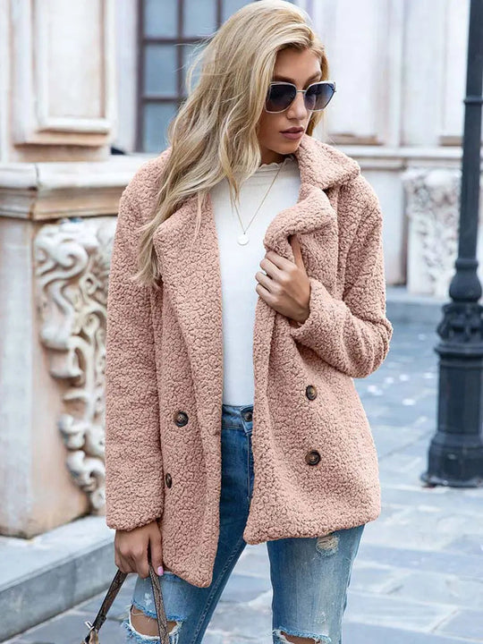 Naisten Faux Fur Takki Tyylikäs ja Lämmin 6