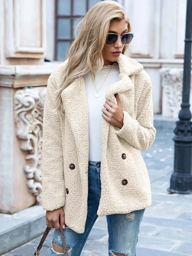 Naisten Faux Fur Takki Tyylikäs ja Lämmin 9