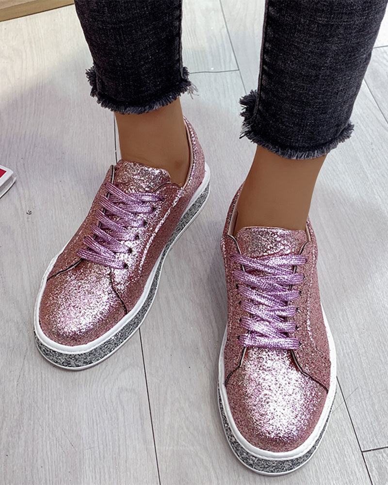 Naisten Glitter Platform Lenkkarit 4