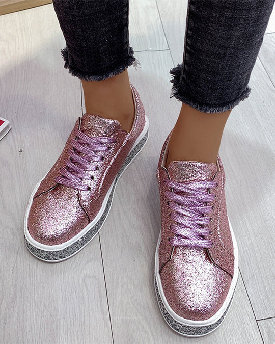 Naisten Glitter Platform Lenkkarit 4