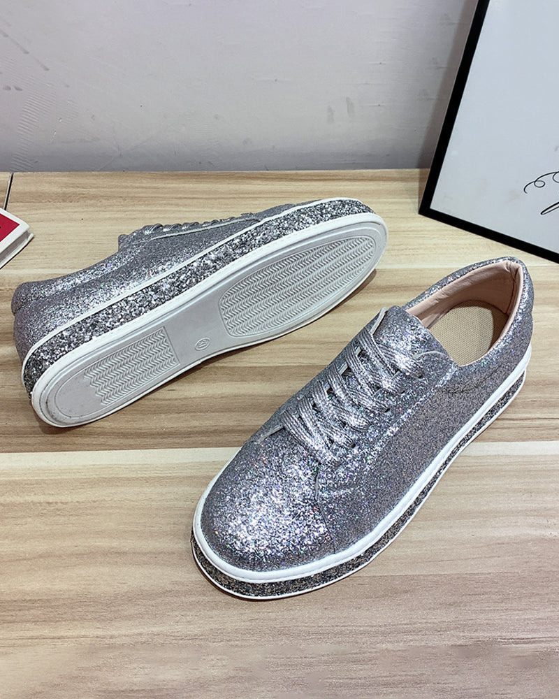 Naisten Glitter Platform Lenkkarit 6
