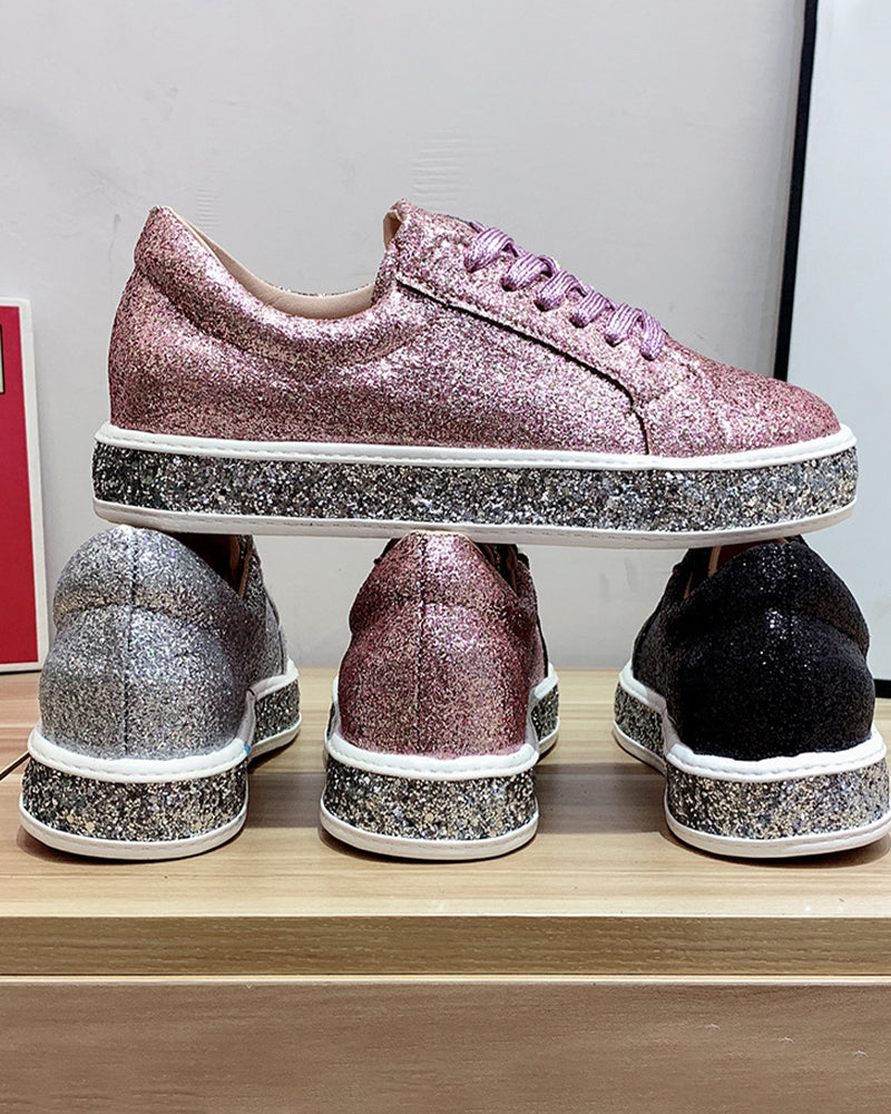 Naisten Glitter Platform Lenkkarit 7