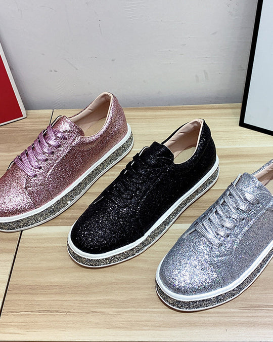 Naisten Glitter Platform Lenkkarit 8