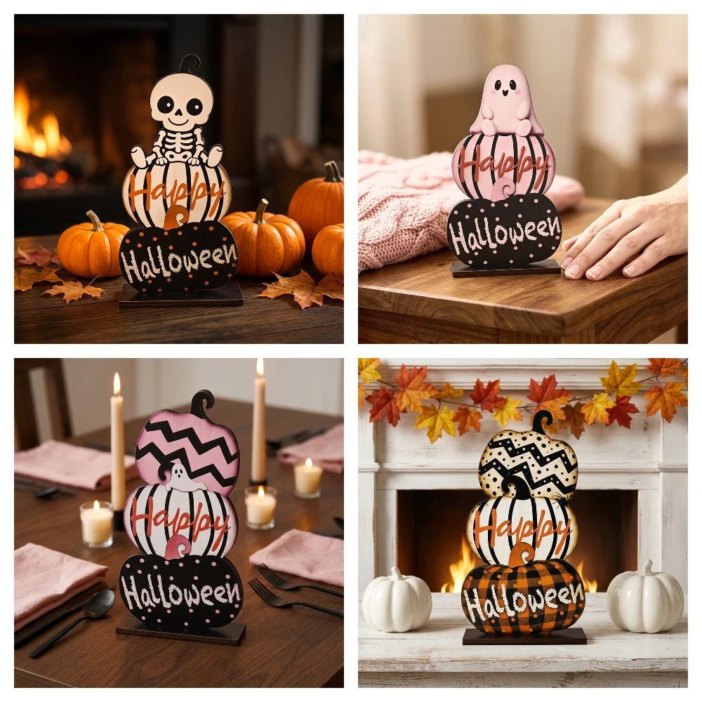 Naisten Halloween-koriste Kurpitsakuvioitu Pinottu Figuri 1