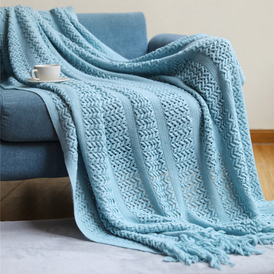 Naisten Hapsuinen Heittopeitto Käsintehty Moderneilla Reunoilla 6