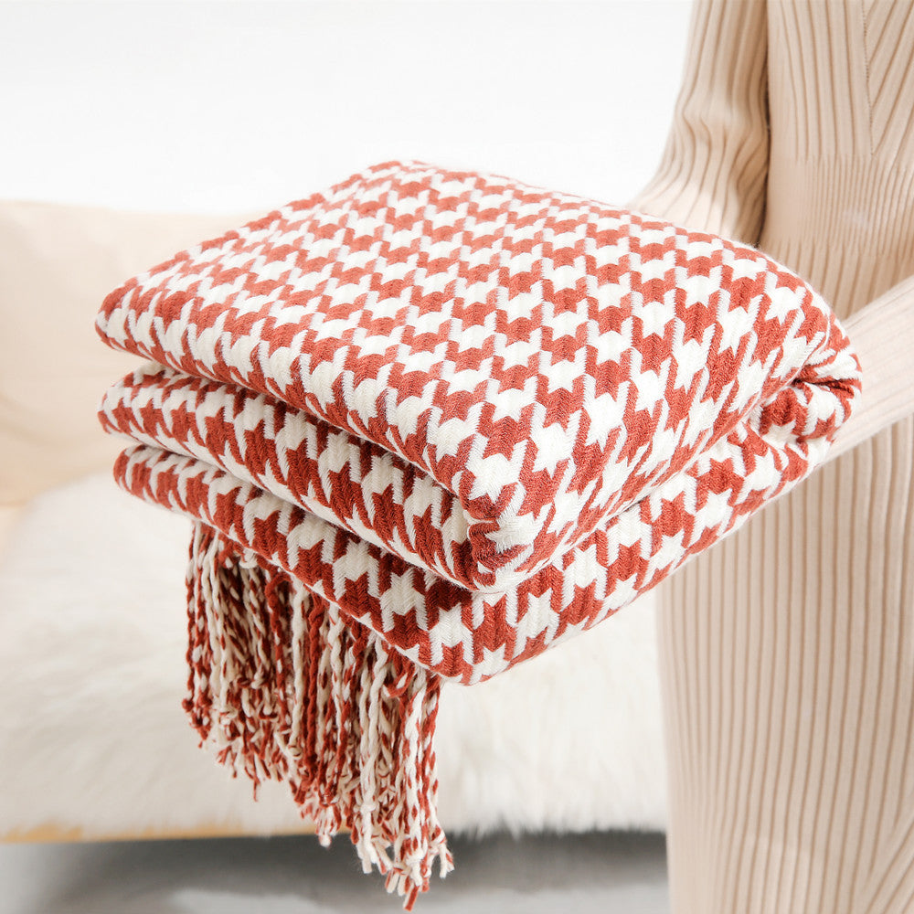 Naisten Heittopeitto Houndstooth-kuviolla 1