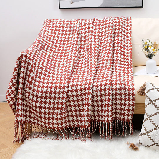 Naisten Heittopeitto Houndstooth-kuviolla 2