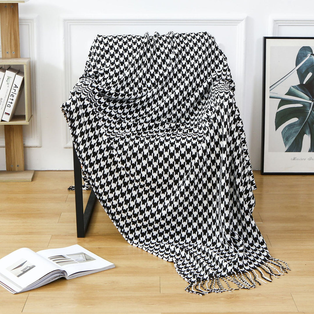 Naisten Heittopeitto Houndstooth-kuviolla 3