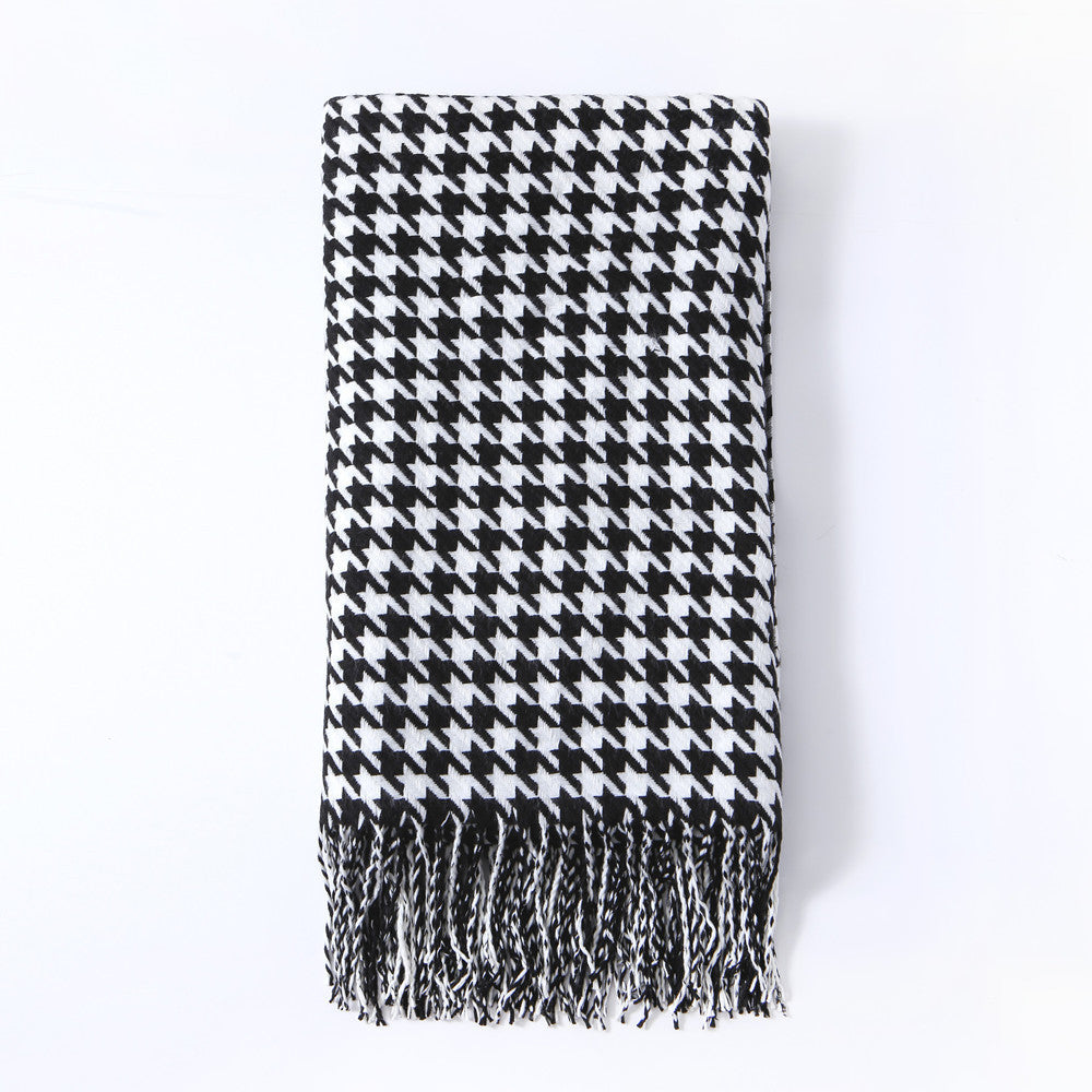 Naisten Heittopeitto Houndstooth-kuviolla 7