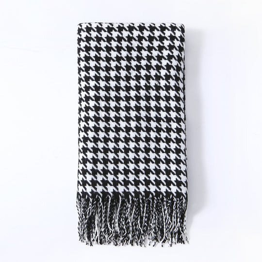Naisten Heittopeitto Houndstooth-kuviolla 7
