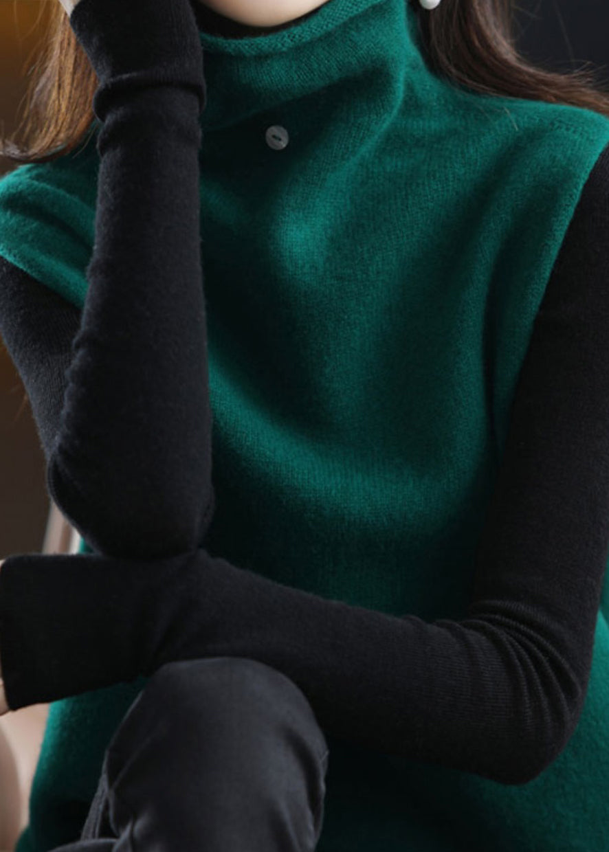 Naisten Hihaton Neuleliivi Turtle Neck 4