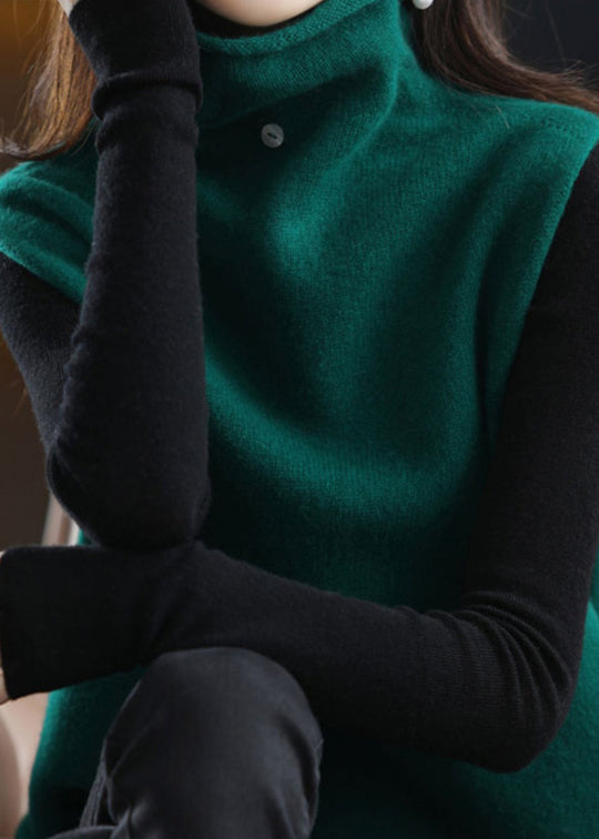 Naisten Hihaton Neuleliivi Turtle Neck 4