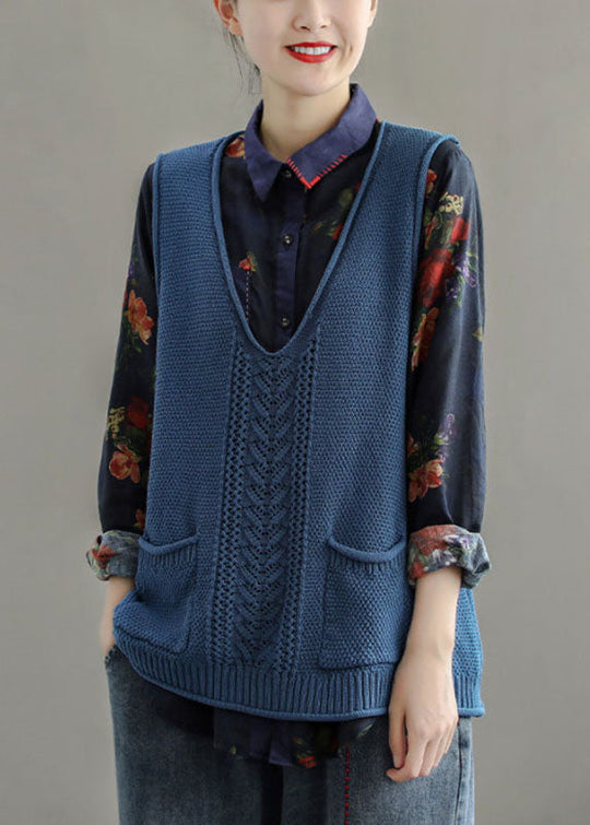 Naisten Hihaton Neuleliivi V-kaula-aukolla 3