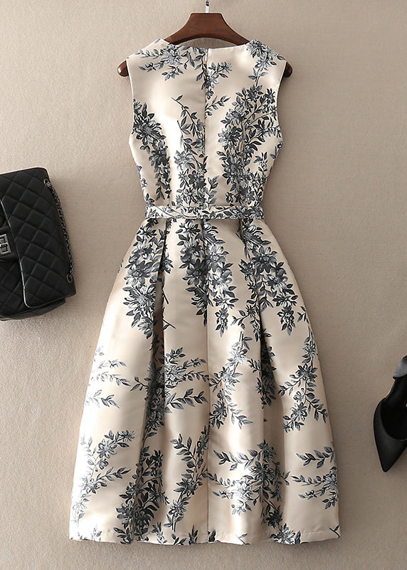 Naisten Hihaton Printti Mekko Vetoketjulla 1