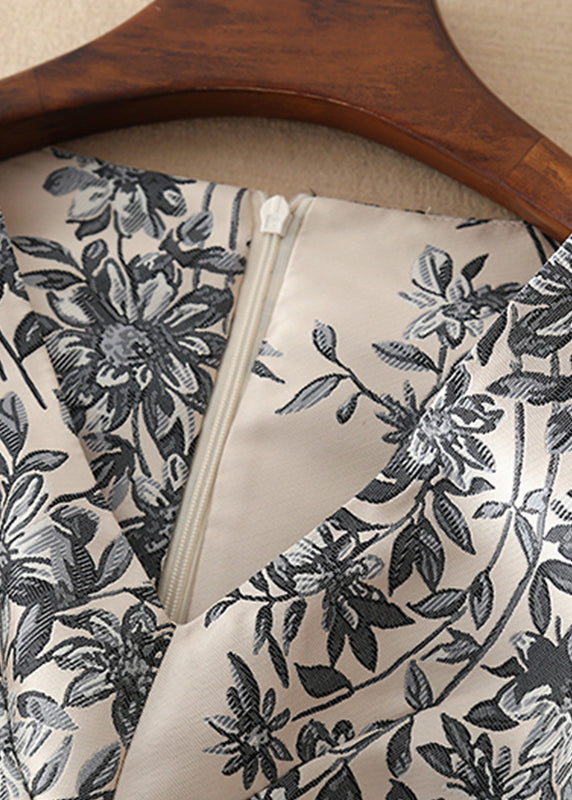 Naisten Hihaton Printti Mekko Vetoketjulla 3