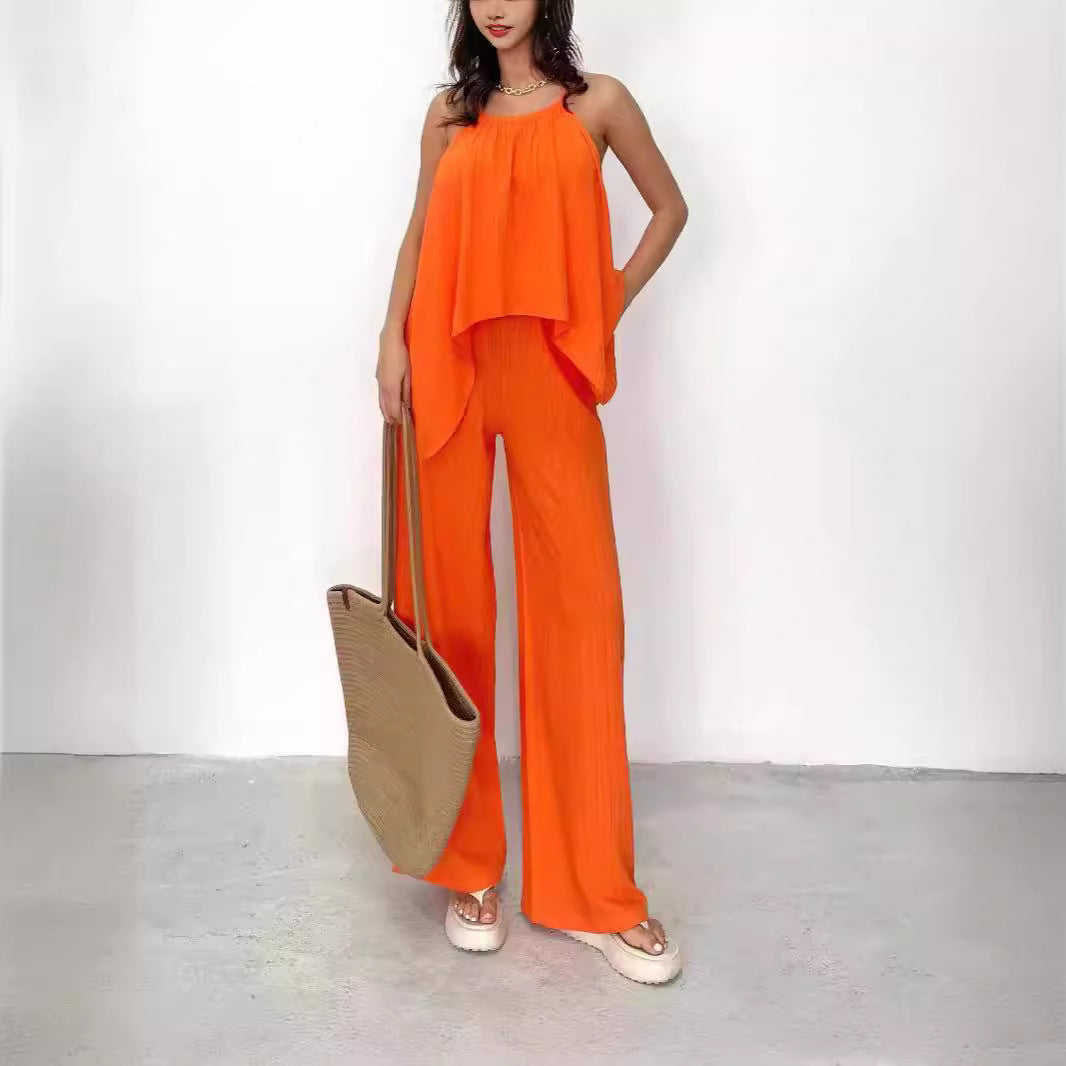 Naisten Housupuku Epäsymmetrinen Muotoilu Rento Leveät Jalat 4