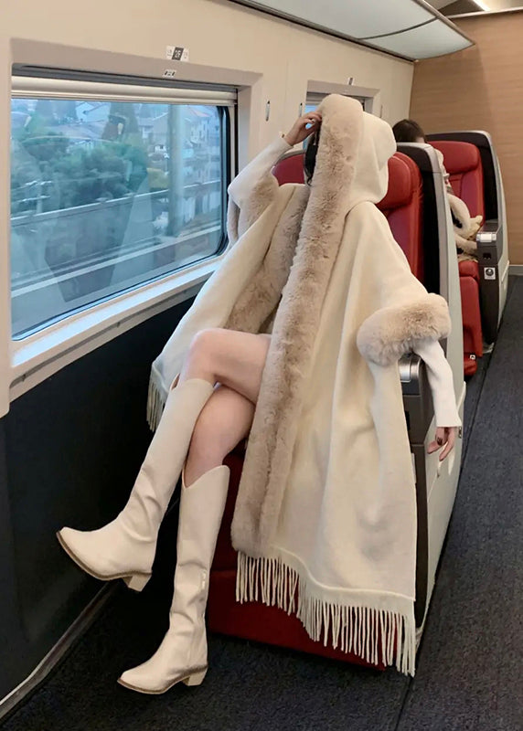 Naisten Hupparivaate Vaaleanpunainen Turkiskaulus 2