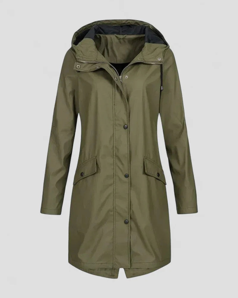 Naisten Hupullinen Sadetakki Moderni 2