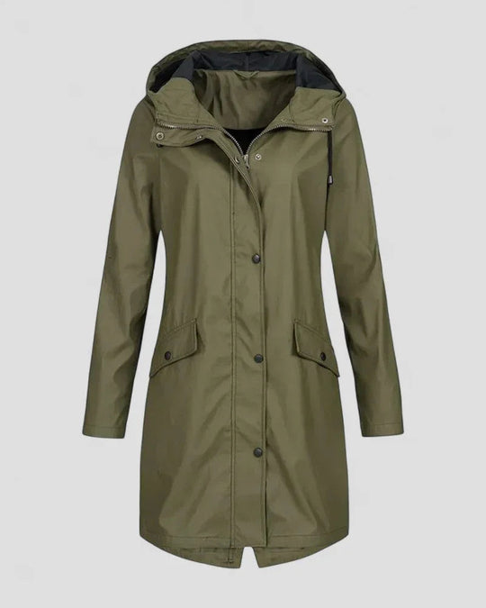 Naisten Hupullinen Sadetakki Moderni 2