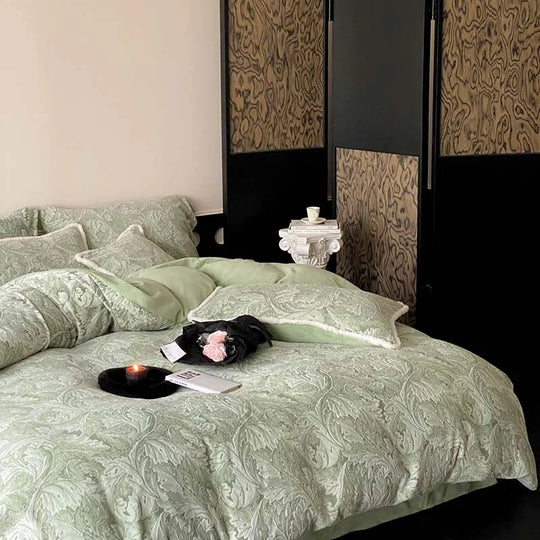 Naisten Jacquard-vuodevaatesetti Paisley-kuviolla 2