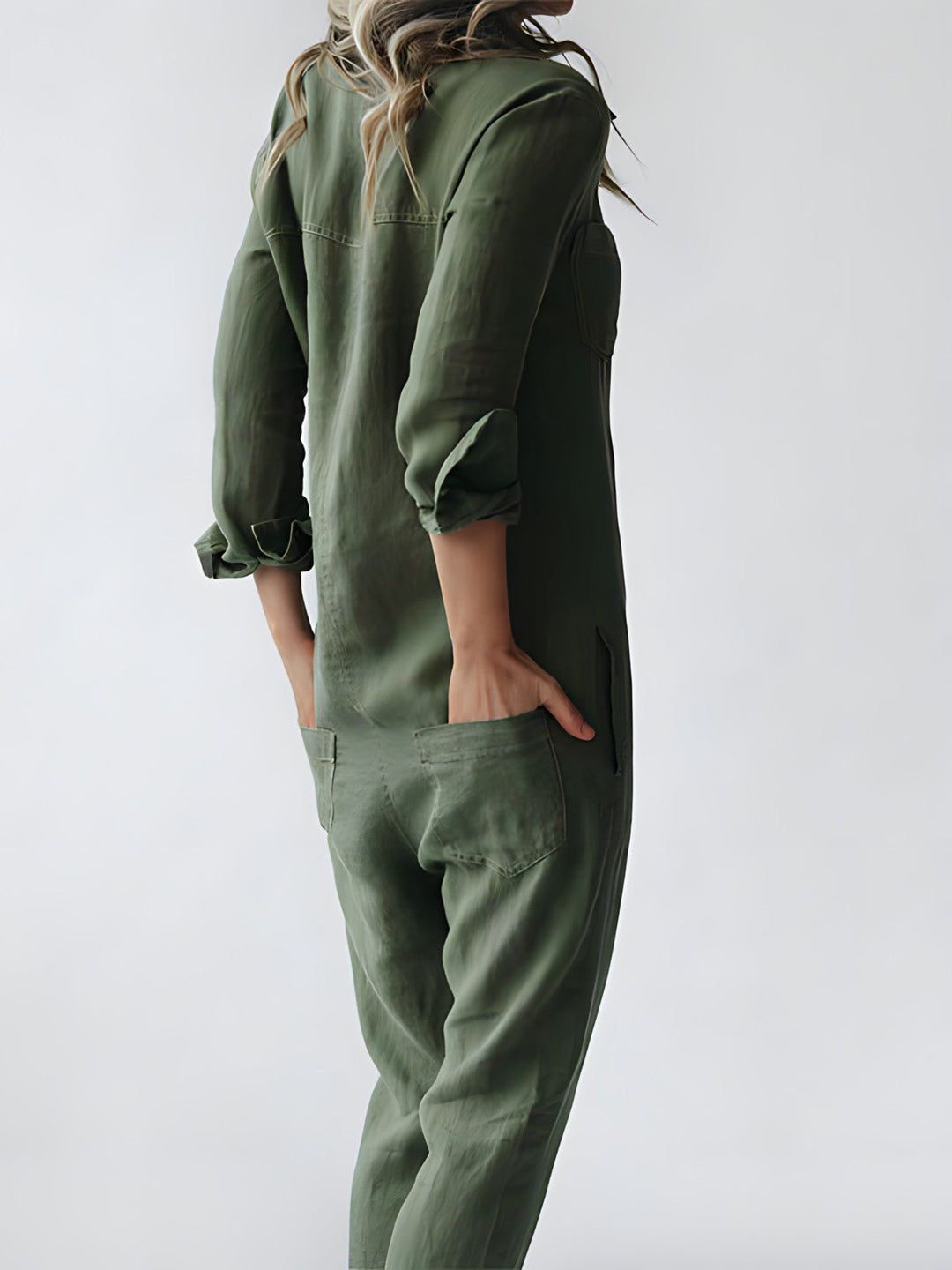 Naisten Jumpsuit Polokraagalla ja Kapeilla Housuilla 5