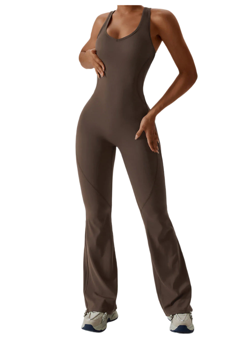 Naisten Jumpsuit V-halkio Muotoiltu Nylon 0