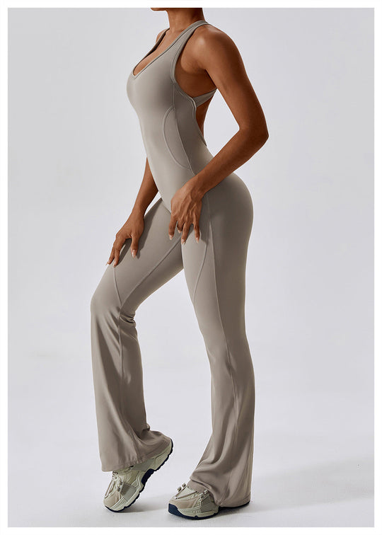Naisten Jumpsuit V-halkio Muotoiltu Nylon 1