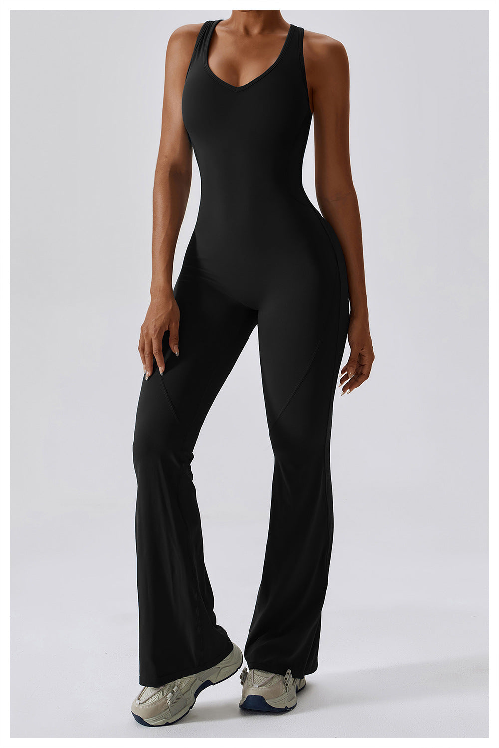Naisten Jumpsuit V-halkio Muotoiltu Nylon 7