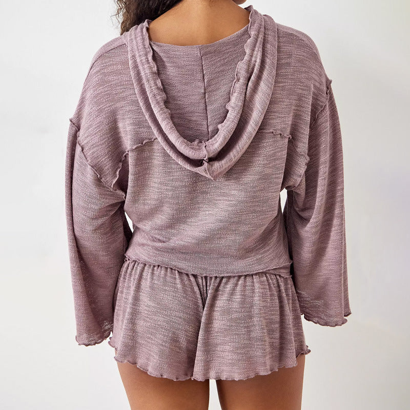 Naisten Kahden Osan Setti – Lyhythihainen Cropped Paita – Korkeavyötäröiset Flowy Shortsit 3
