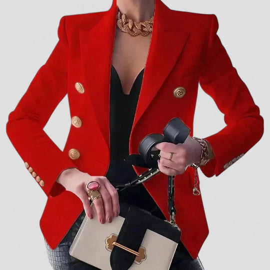 Naisten Kaksirivinen Bleiseri Kultaisilla Napeilla 2