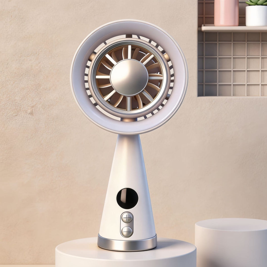 Naisten Kannettava Mini Tuuletin LED-valolla 4