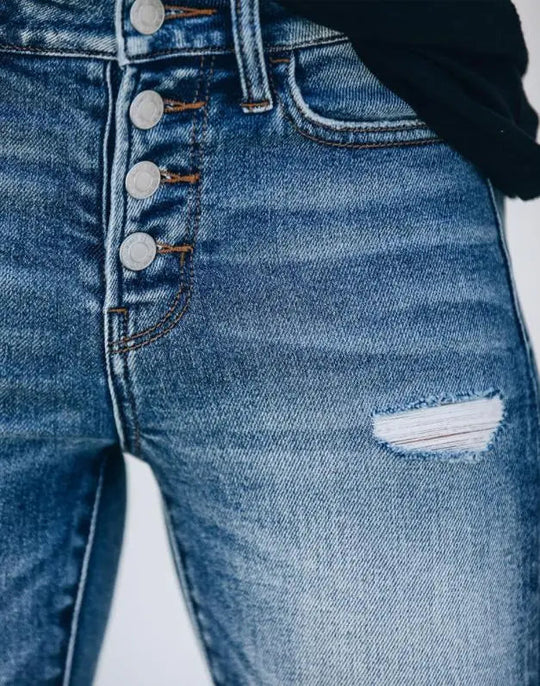 Naisten Kapeat Repäisty Farkut Naisille Trendikäs Tyyli 5