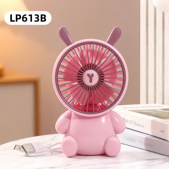 Naisten Käsituuletin Eläinaiheinen Design Kompakti USB-lataus 11