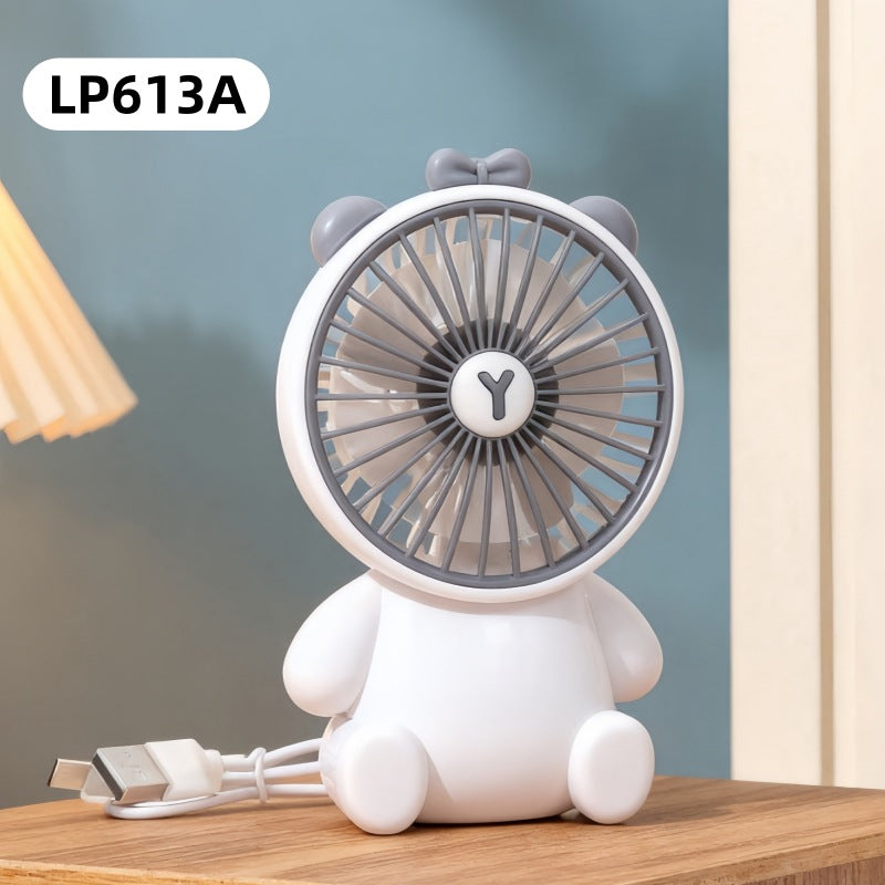 Naisten Käsituuletin Eläinaiheinen Design Kompakti USB-lataus 4