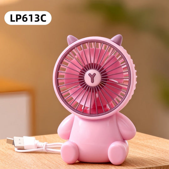 Naisten Käsituuletin Eläinaiheinen Design Kompakti USB-lataus 5