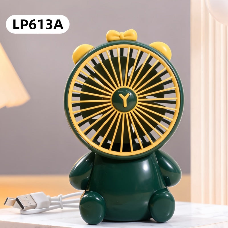 Naisten Käsituuletin Eläinaiheinen Design Kompakti USB-lataus 7