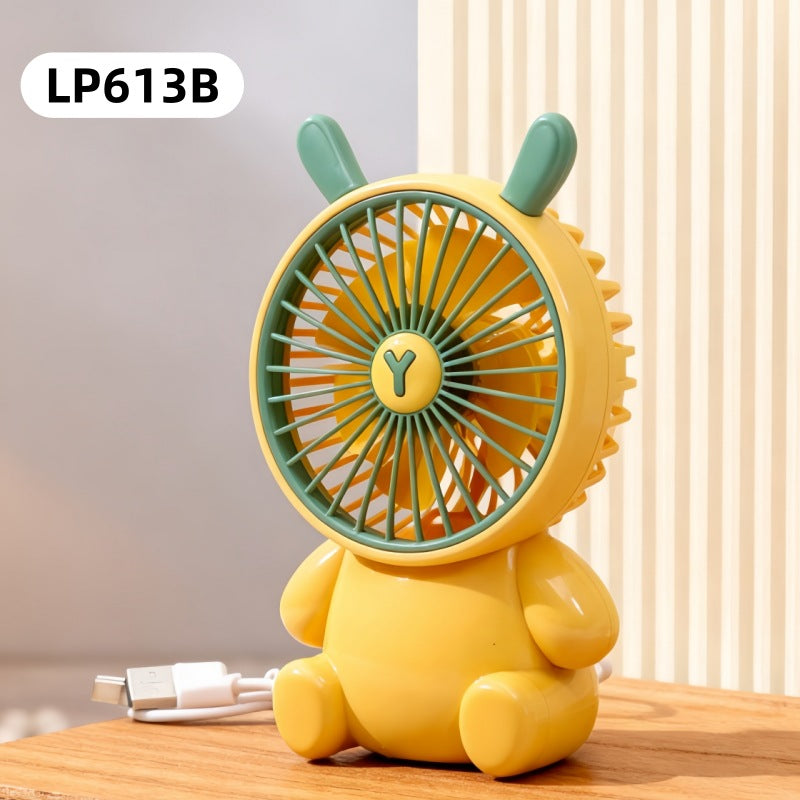 Naisten Käsituuletin Eläinaiheinen Design Kompakti USB-lataus 9