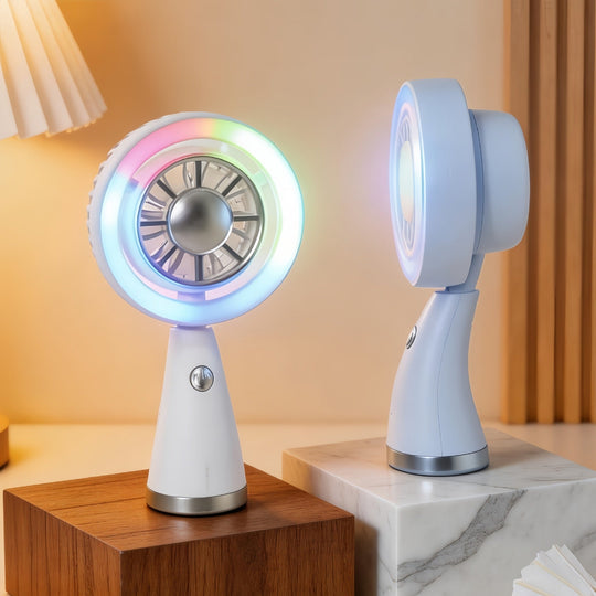 Naisten Käsituuletin Modernilla Muotoilulla RGB-Valaistuksella 1