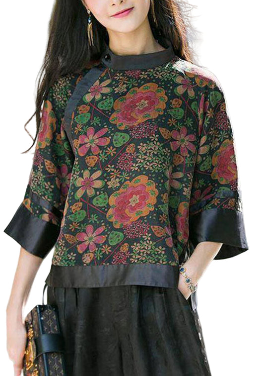 Naisten Kaulus Toppi Patchwork Tyylillä 0