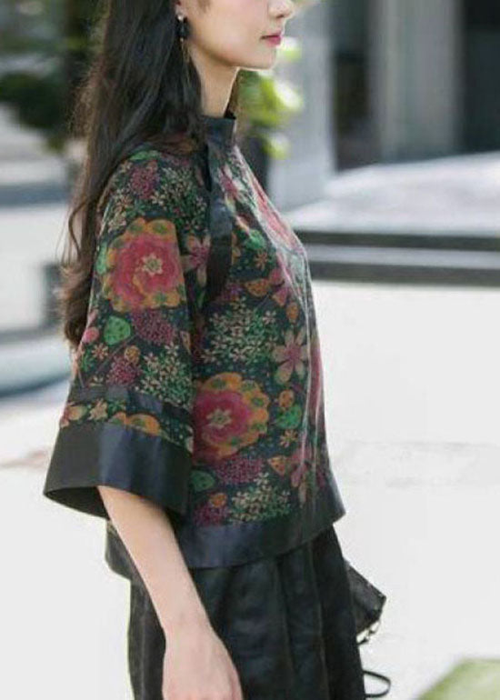 Naisten Kaulus Toppi Patchwork Tyylillä 3