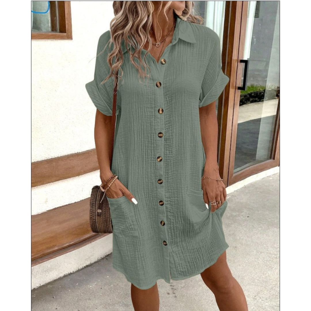 Naisten Kesämekko Moderni Hemdkleid Kevyt Materiaali 6