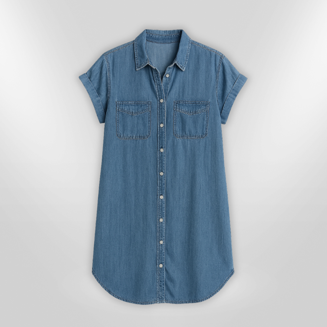 Naisten Kesämekko Napitettu Denim 3