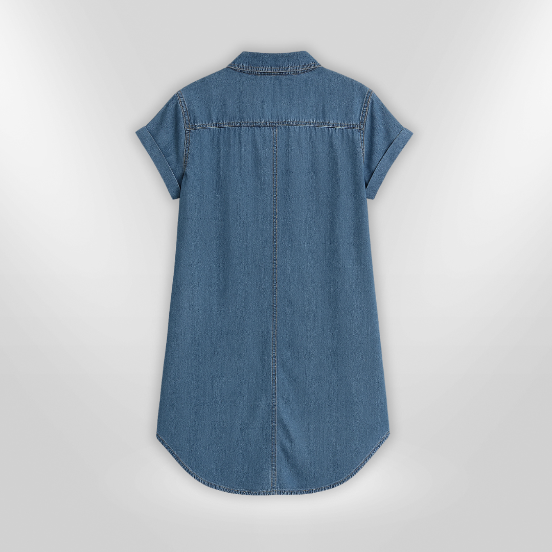 Naisten Kesämekko Napitettu Denim 4