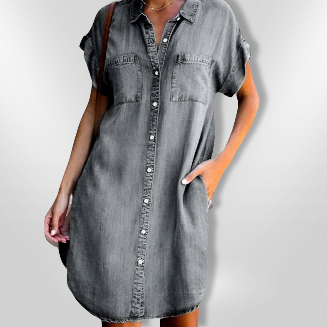 Naisten Kesämekko Napitettu Denim 5