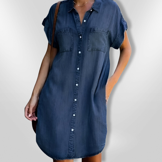 Naisten Kesämekko Napitettu Denim 6