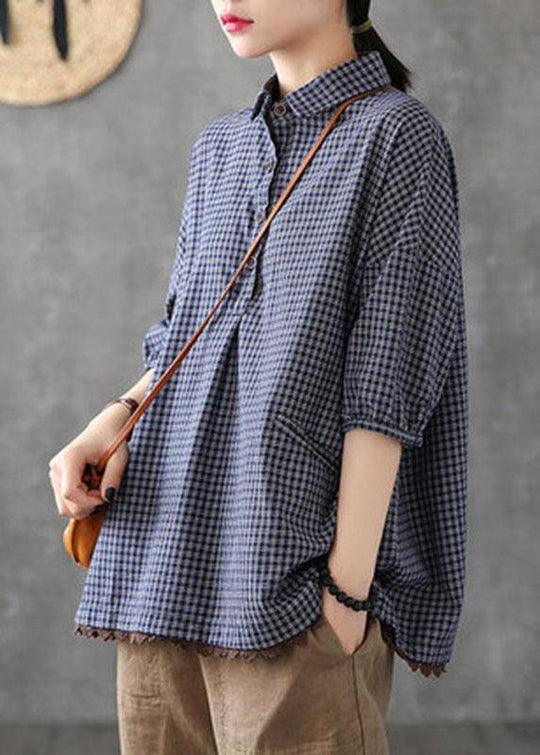 Naisten Kesäpatchwork Puolihihainen Paita Tummanharmaa 2