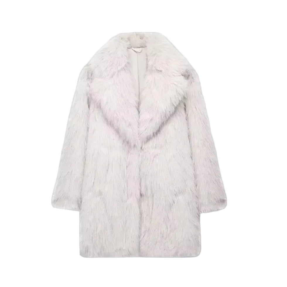 Naisten Keskitakki Tyylikkäällä Siluetilla 0